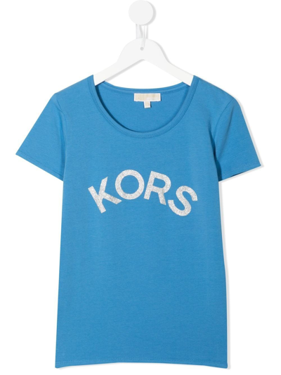 Michael Kors Kids T-shirt For Girls In Blue