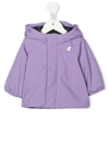 K-way Babies' Logo-patch Hooded Jacket In Violet