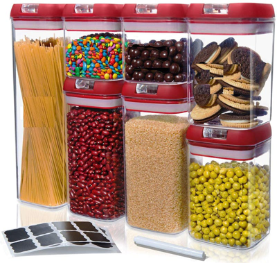Cheer Collection Set Of 7 Airtight Food Storage Containers
