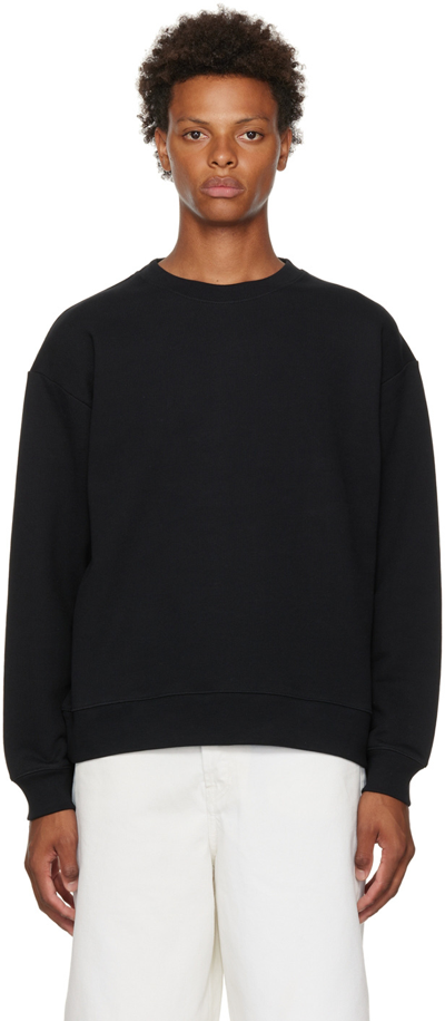 Dries Van Noten Black Cotton Sweatshirt In 900 Black