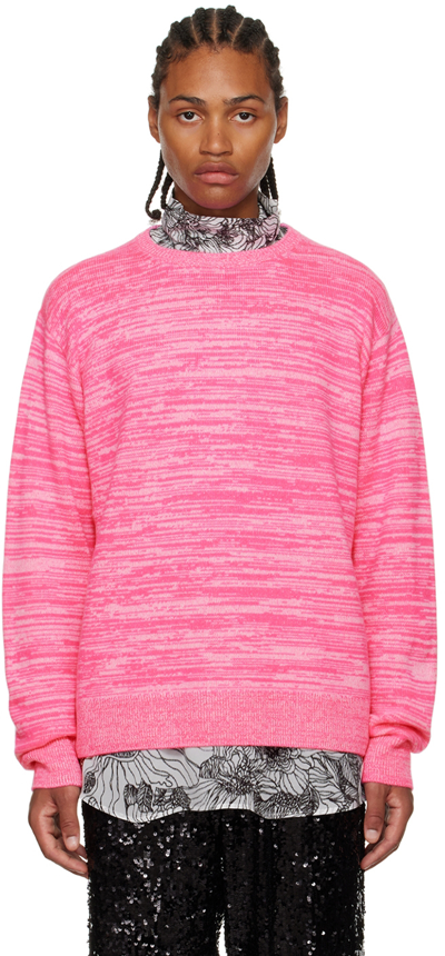 Dries Van Noten Pink Crewneck Jumper In 305 Pink