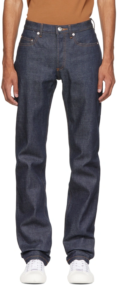 Apc Navy New Standard Jeans In Iai Indigo