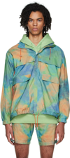 Ahluwalia Men's Jwala Multicolor Anorak In Sea Fret