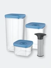 Berghoff Leo 4pc Vacuum Food Container Set, Blue