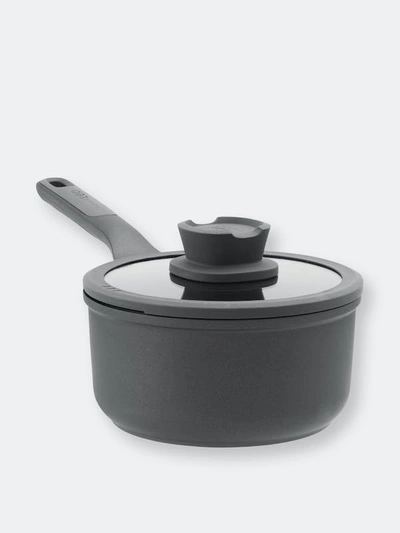 Berghoff Stone 7" Non-stick Covered Saucepan, 2.1 Quart In Black