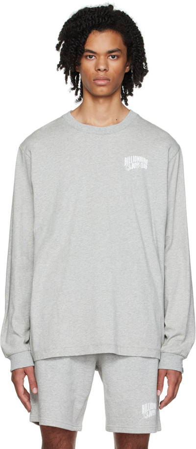 Billionaire Boys Club Grey Printed Long Sleeve T-shirt In Heather Grey