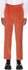 PAUL SMITH ORANGE PLEATED TROUSERS