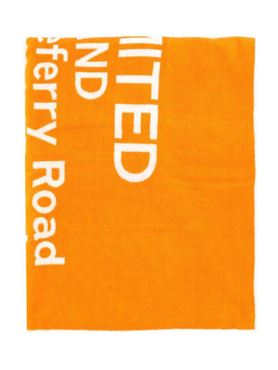 Burberry Logo-print Rectangle-shape Towel In Orange