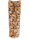 RABANNE PRINTED RUCHED SKIRT