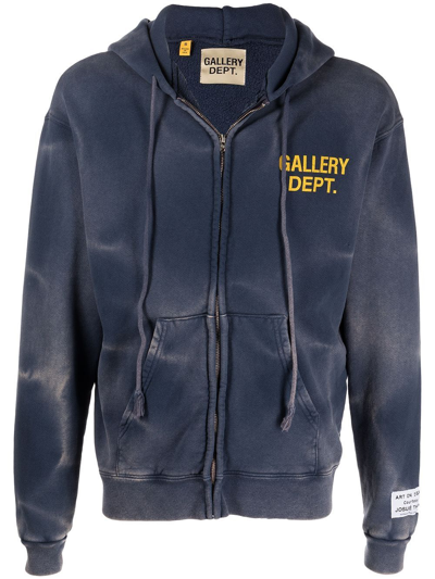 Gallery Dept. Logo-print Tie-dyed Cotton-jersey Zip-up Gallery Dept. Logo-print Tie-dyed Cotton-jersey Zip-up