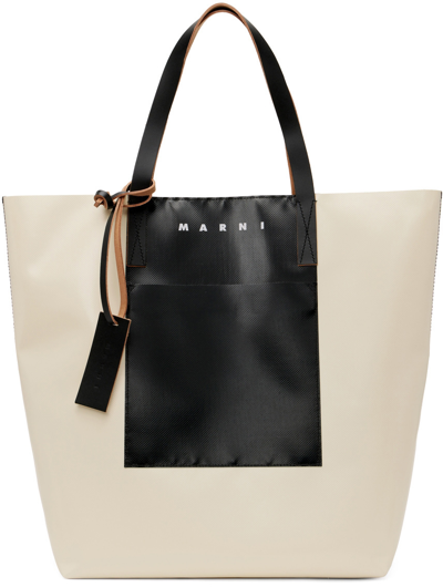 Marni Off-white & Black Tribeca Tote