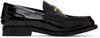 Alexander Wang Black Carter Logo Penny Loafers In Black 001