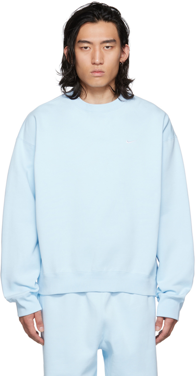 Nike Solo Swoosh Crewneck Sweatshirt Blue In Multicolor