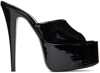 Paris Texas Black Patent Leather Platform Mules In Black