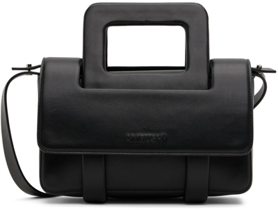 Ambush Black Small 'a' Top Handle Bag In Black/silver