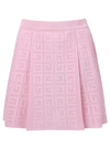GIVENCHY PINK SKIRT WITH MONOGRAM