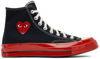 Comme Des Garçons Play Black & Red Converse Edition Chuck 70 Sneakers In Black