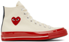 Comme Des Garçons Play Off-white Converse Edition Chuck 70 High-top Sneakers In Off White
