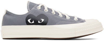 Comme Des Garçons Play Gray Converse Edition Chuck 70 Sneakers In Grey