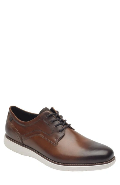 Rockport Garett Plain Toe Derby In Tan