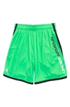 Under Armour Kids' Ua Stunt 3.0 Performance Athletic Shorts In Extreme Green