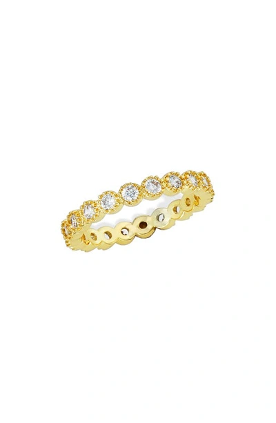 Savvy Cie Jewels 14k Yellow Gold Plated Milgrain Eternity Band Ring