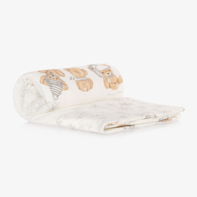 Monnalisa Ivory Padded Blanket (82cm)
