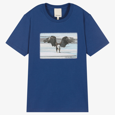 Emporio Armani Teen Boys Blue Eagle T-shirt