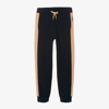 Chloé Contrast Stripe Knitted Cotton Jogging Bottoms 8-14 Years In Blue