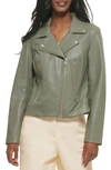 Levi's Faux Leather Moto Jacket In Sage