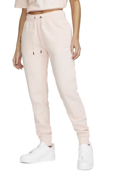 Nike Sportswear Essential Fleece Trousers In Atmosphere/ White