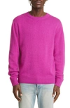 The Elder Statesman Simple Crew-neck Cashmere Jumper In Amaranth