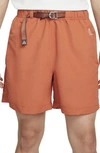 Nike Acg Water Repellent Trail Shorts In Rust Oxide/ironstone/(summit White)