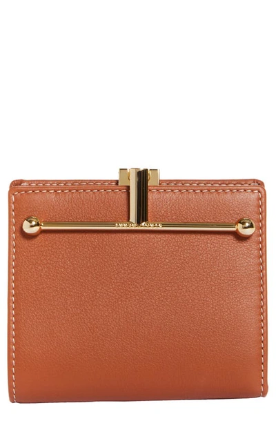 Strathberry Melville Street Leather Wallet In Chestnut