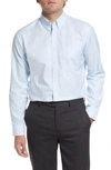 Nordstrom Trim Fit Non-iron Solid Button-down Dress Shirt In Blue Falls - White R Oxf
