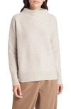 Vince Boiled Cashmere Funnel Neck Pullover In Platinum