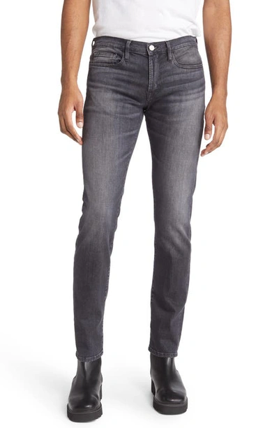 Frame L'homme Degradable Slim Fit Organic Cotton Jeans In Black Oak