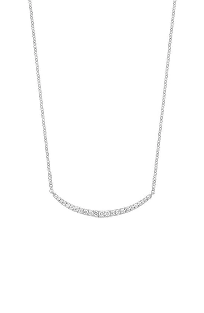 Bony Levy Curved Diamond Bar Pendant Necklace In 18k White Gold