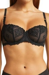 Chantelle Lingerie Champs-élysées Underwire Demi Bra In Black-11