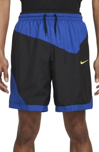 Nike Dna Tie Waist Shorts In Game Royal/ Black/ Game Royal