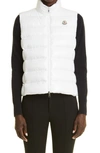 Moncler Ghany Nylon Laqué Down Puffer Vest In White