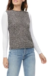 Michael Stars Marled Crewneck Sweater Vest In Black