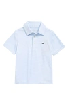 Vineyard Vines Kids' St. Jean Stripe Sankaty Performance Polo In Stripe White Cap