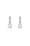 Swarovski Womens Crystal Constella Rhodium-plated And Zirconia Drop Earrings In Silver