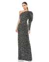 IEENA FOR MAC DUGGAL ONE SHOULDER PUFF SLEEVE DRESS - FINAL SALE