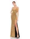 IEENA FOR MAC DUGGAL CLASSIC FULLY SEQUINED SLEEVELESS TRUMPET GOWN