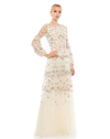MAC DUGGAL EMBROIDERED BLOUSON SLEEVE GOWN