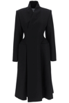Balenciaga Black Flared Hourglass Coat