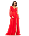 MAC DUGGAL FLOWY ONE SLEEVE CHIFFON GOWN