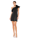 Mac Duggal Ieena For Mac Dugal Ruffle One-shoulder Dress In Black